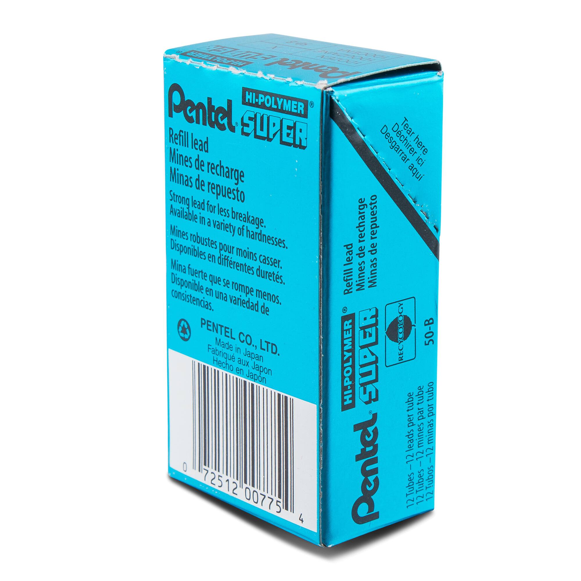 Pentel® Super Hi‑Polymer® Medium 0.7mm Mechanical Pencil Lead Refills